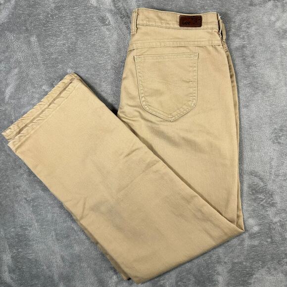 Lee Pants - Lee Chino Pants Women's 12 (32 x 30) Relaxed Straight Leg Y2K Beige